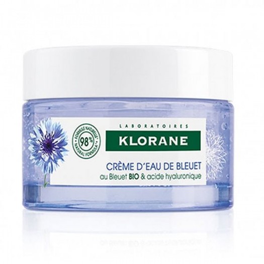 Klorane Cornflower Water Cream with Organic Cornflower and Hyaluronic Acid, 50ml