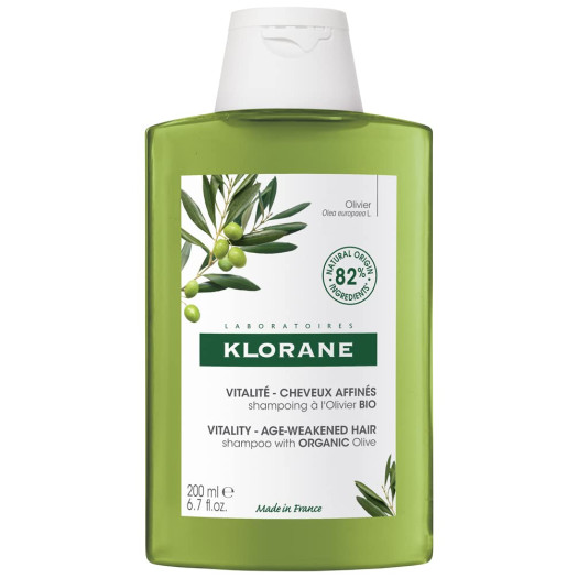 Klorane Thickness and Vitality Shampoo with Essential Olive Extract for Thinning Hair, 200ml