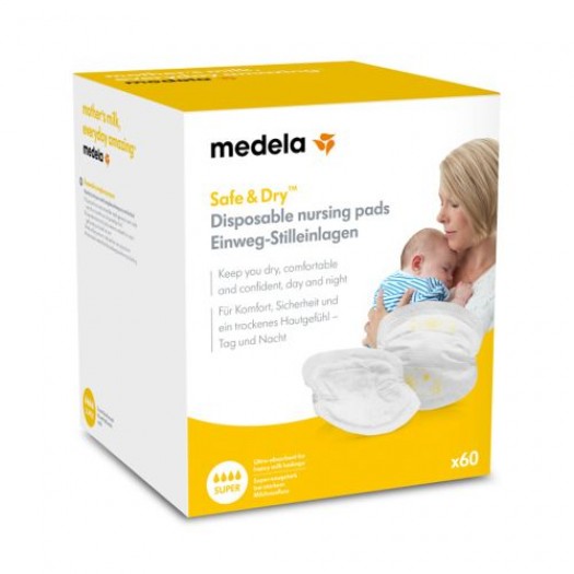 Medela Breast pads Safe and Dry, 60pcs