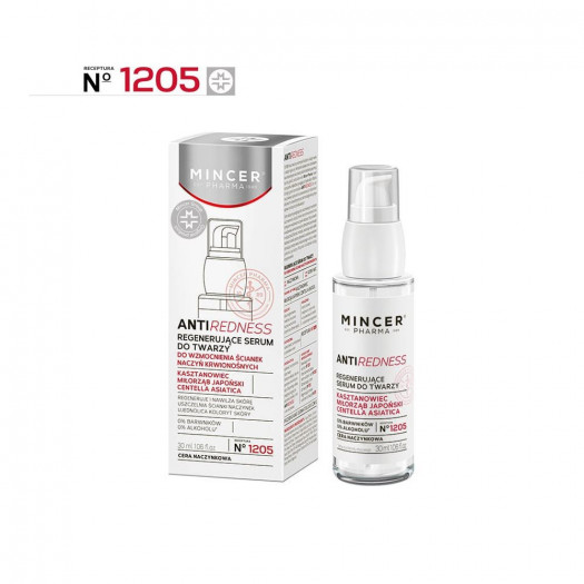 Mincer 1205 Antiredness Regenerating Face Serum, 30ml