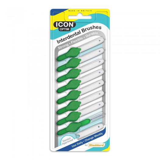 Stoddard Inter Dental Brushes Green 0.8mm, 8pcs