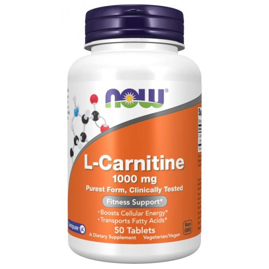 Now L-Carnitine 1000 mg, 50 Tablets
