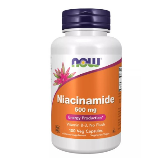 Now Niacinamide 500mg, 100caps