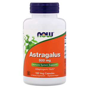 Now Astragalus 500 mg, 100 Capsules Now Astragalus 500 mg, 100 Capsules