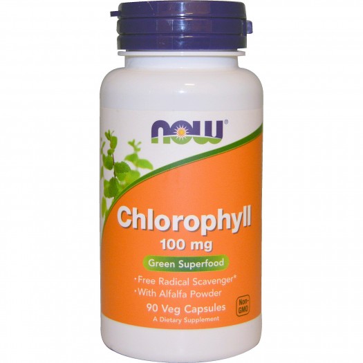 Now Chlorophyll 100 mg, 90 Vegetable Capsules