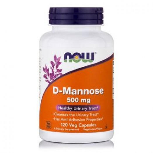 Now D-Mannose 500 mg, 120 Vegetable Capsules