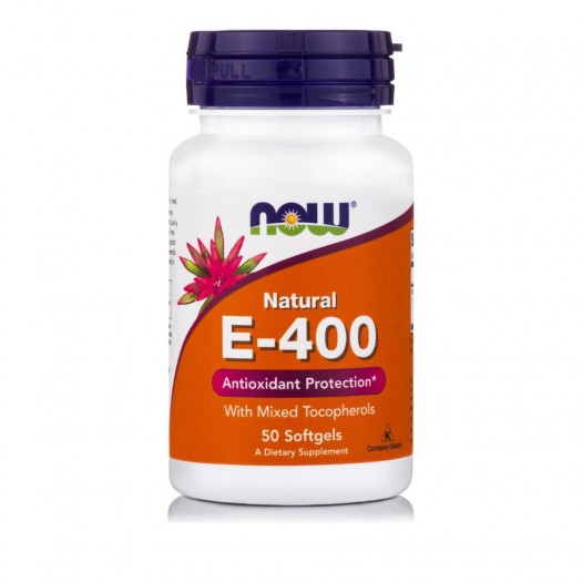 Now Natural E-400 with Mixed Tocopherols, 50 Softgels