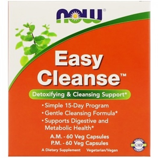 Now Easy Cleanse 2 Bottles, 60 Vegetable Capsules Each