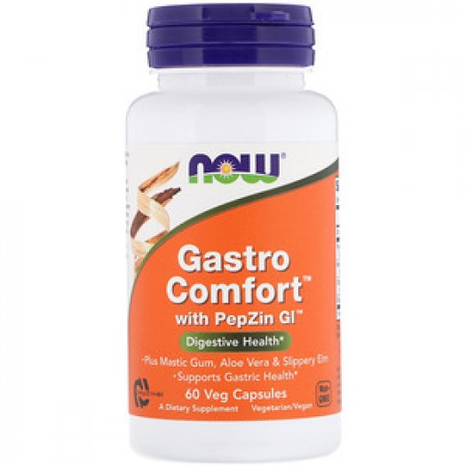 Now Gastro Comfort with PepZin GI, 60 Vegetable Capsules