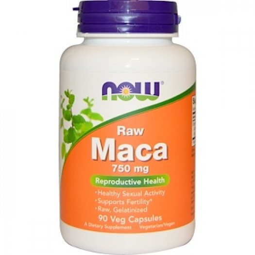 Now Maca Raw 750 mg, 90 Vegetable Capsules