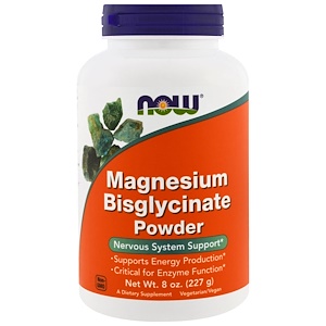 Now Magnesium Bisglycinate Powder, 8 oz (227 g) Now Magnesium Bisglycinate Powder, 8 oz (227 g)
