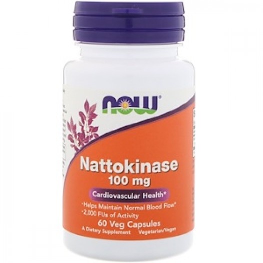Now Nattokinase 100 mg, 60 Vegetable Capsules