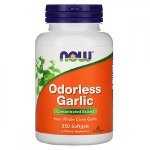 Now Odorless Garlic Concentrated Extract, 250 Softgels
