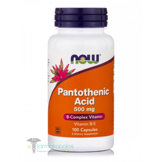 Now Pantothenic Acid 500mg, 100 capsules