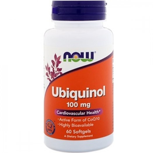 Now Ubiquinol 100 mg, 60 Softgels