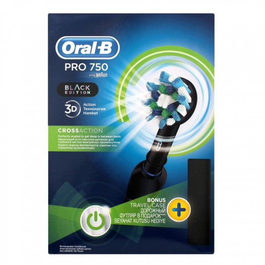 Oral B Pro 750 3d Cross Action Electric toothbrush, Black