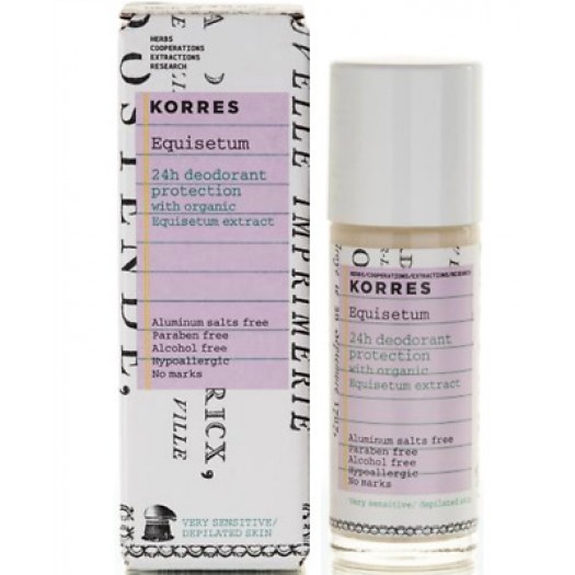 Korres Deodorant Roll-on Equisetum Rose, 30ml