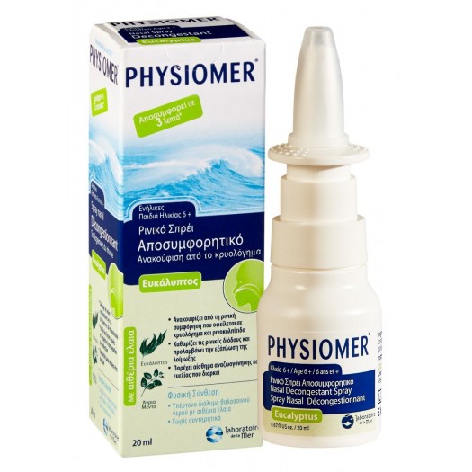 Physiomer Nasal Spray Hypertonic Eucalyptus, 20ml