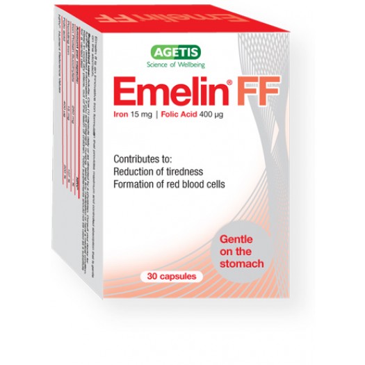 Emelin FF Iron + Folic Acid, 30 Capsules