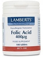 Lamberts Folic Acid 400mg, 100 Tablets