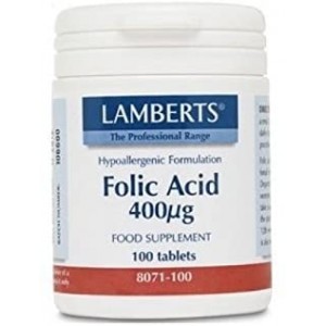Lamberts Folic Acid 400mg, 100 Tablets Lamberts Folic Acid 400mg, 100 Tablets