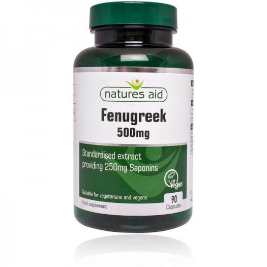 Natures Aid Fenugreek 500mg, 90 Capsules