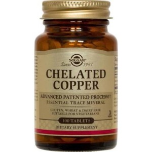 SOLGAR CHELATED COPPER, 100TABS SOLGAR CHELATED COPPER, 100TABS