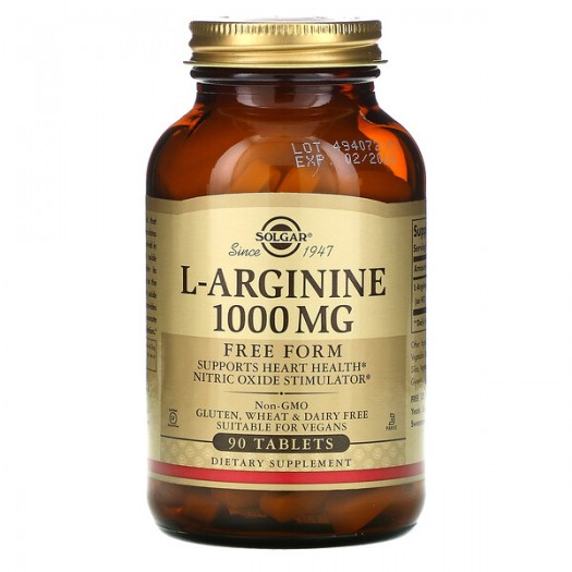 Solgar L Arginine 1000mg, 90tab