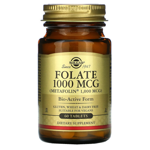 SOLGAR FOLATE 1000MG, 60TABS 