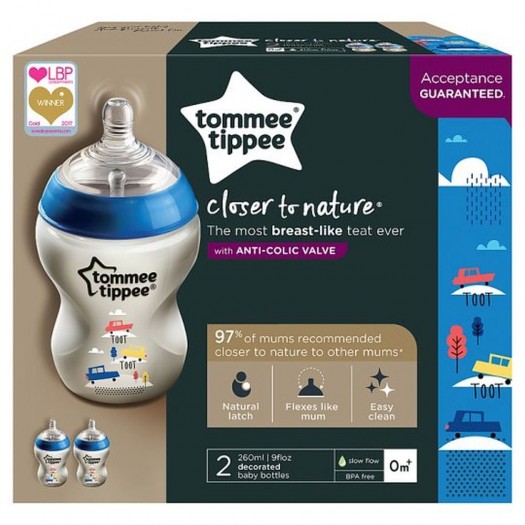 Tommee Tippee Pp Decorated Bottle, 2x260ml