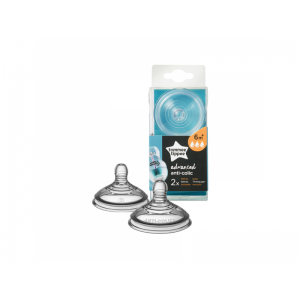 Tommee Tippee Ctn Anti Colic Plus Teats Fast, 2 pcs Tommee Tippee Ctn Anti Colic Plus Teats Fast, 2 pcs
