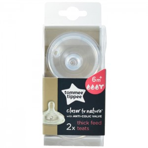 Tommee Tippee Easi-vent Thick Feed Teat, 2pcs Tommee Tippee Easi-vent Thick Feed Teat, 2pcs