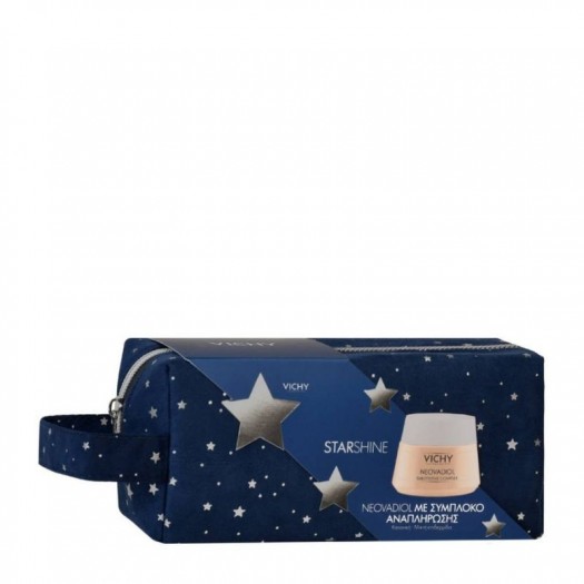 Vichy Starshine Neovadiol Substitutive Complex Anti-Aging and Firming Face Cream with Refill Complex with a Pouch, 50ml