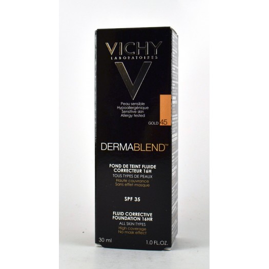 Vichy - Dermablend - Fond De Teint Fluide - Teinte n°45 - Correcteur, 30ml