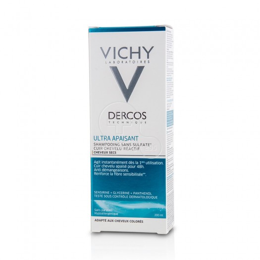 VICHY DERCOS Ultra Apaisant Shampooing - 200ml Dry Hair