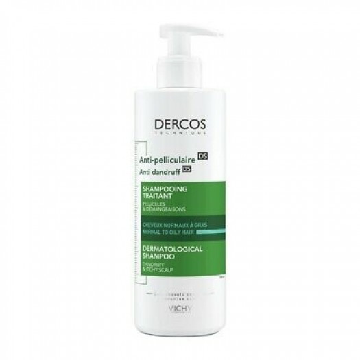 Vichy Dercos Shampoo, Oily - Normal Hair - Anti-dandruff, 390ml