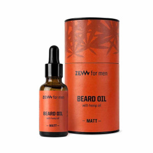 Zew Beard Oil With Hemp Oil Matt, 30ml Zew Beard Oil With Hemp Oil Matt, 30ml