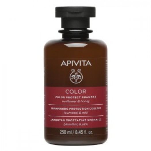 APIVITA COLOR PROTECT SHAMPOO WITH SUNFLOWER and HONEY, 250ml