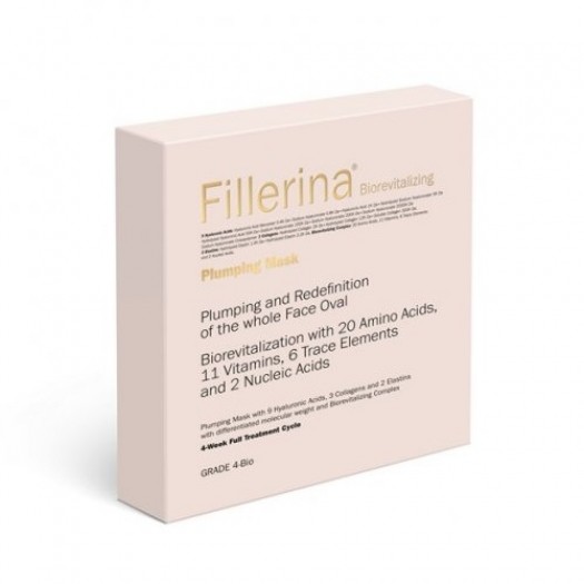 Fillerina Biorevitalizing Plumping Mask, Grade 4, 4 pcs