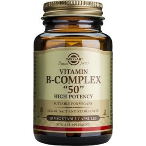 Solgar B-Complex ''50'', 50 Vegetable Capsules Solgar B-Complex ''50'', 50 Vegetable Capsules