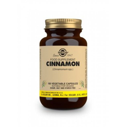 Solgar Cinnamon, 100 Vegetable Capsules