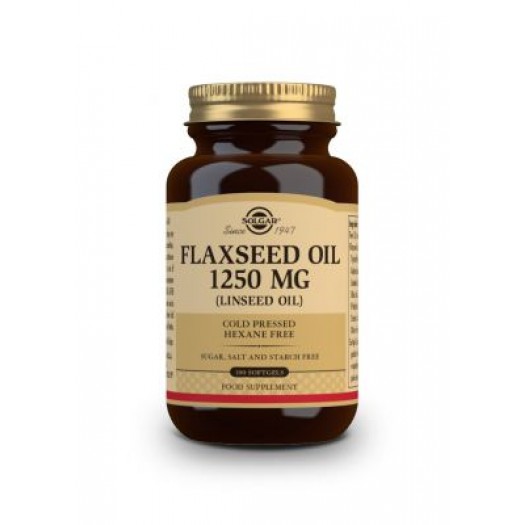 Solgar Flaxseed Oil Cold Pressed 1250 mg, 100 Softgels