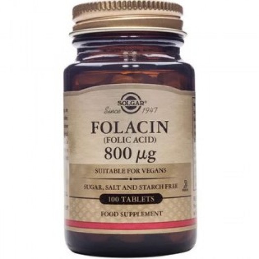 Solgar Folacin (Folic acid) 800 μg, 100 tablets