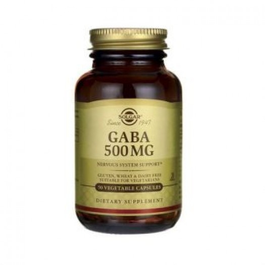 Solgar GABA 500 mg, 50 Vegetable Capsules