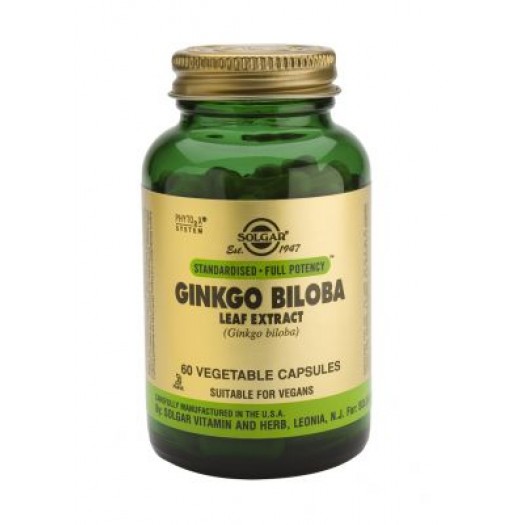 Solgar Ginkgo Biloba Leaf Extract, 60 Vegetable Capsules