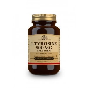 Solgar L-Tyrosine 500 MG, 50 Vegetable Capsules