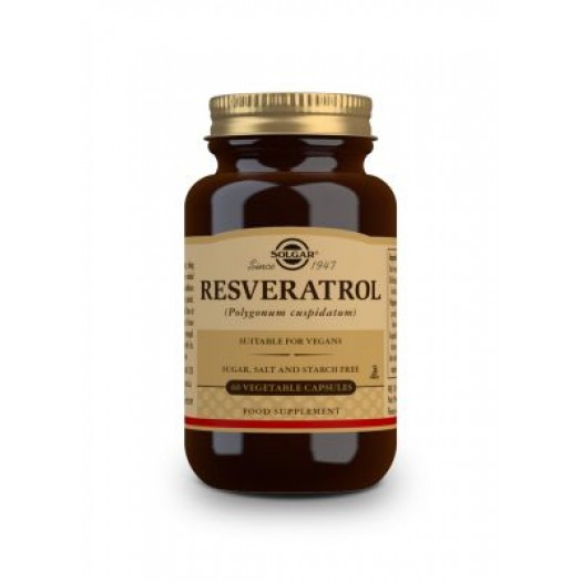 Solgar Resveratrol 100 mg, 60 Vegetable Capsules