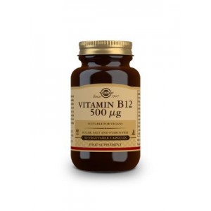 Solgar Vitamin B-12 500 μg, 50 Vegetable Capsules