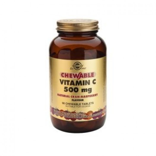 Solgar Vitamin C 500 mg chewable Cran-Raspberry, Flavour 90 Tablets
